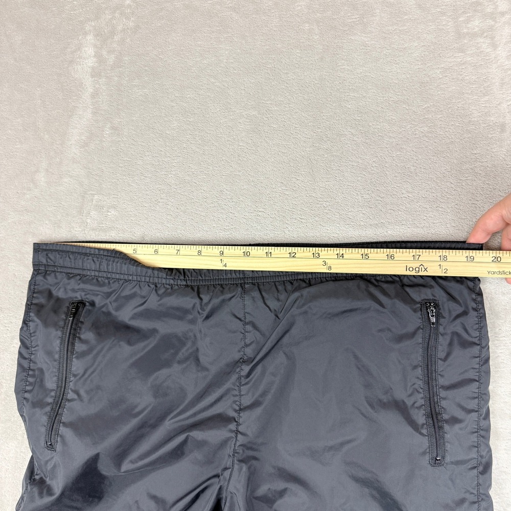 VTG Nike Track Pants Mens M Black Windbreaker Lined Ankle Zip Sportswear Y2K - Picture 8 of 14